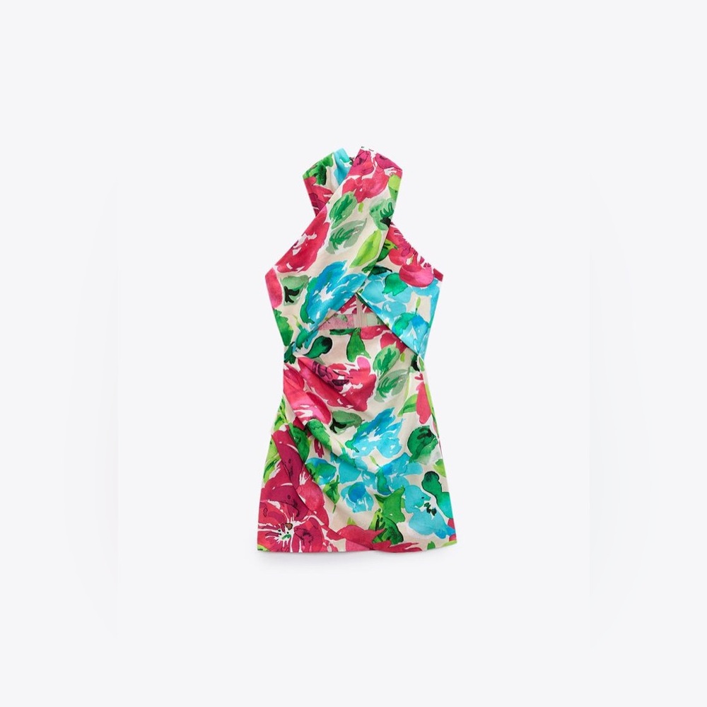 Zara Floral Print Dress Multicolored - Size Small 🌺